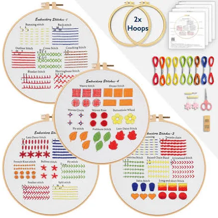 Comfitime Embroidery Kit for Beginners