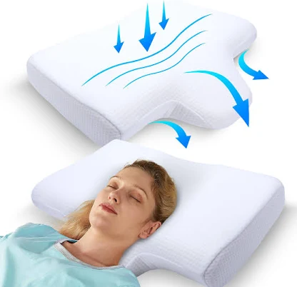 Cheer Collection Memory Foam Contoured Neck Pillow