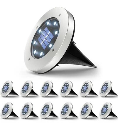 Sunco 12 Pack Solar Lights Outdoor Garden LED