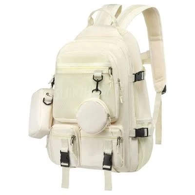 Unique Bargains Large Capacity Waterproof Laptop Backpack with Hanging Pockets